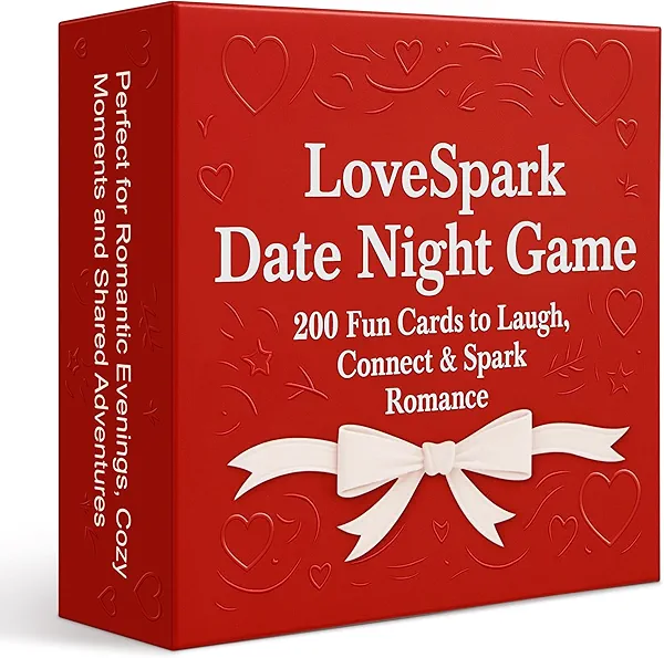 Happytalk LoveSpark Date Night Games: The Ultimate Couple Games for Date Night | 200 Game Cards & Scratch-Off Ideas to Spark Connection | Fun Relationship Card Game & Romantic Gift for Him or Her