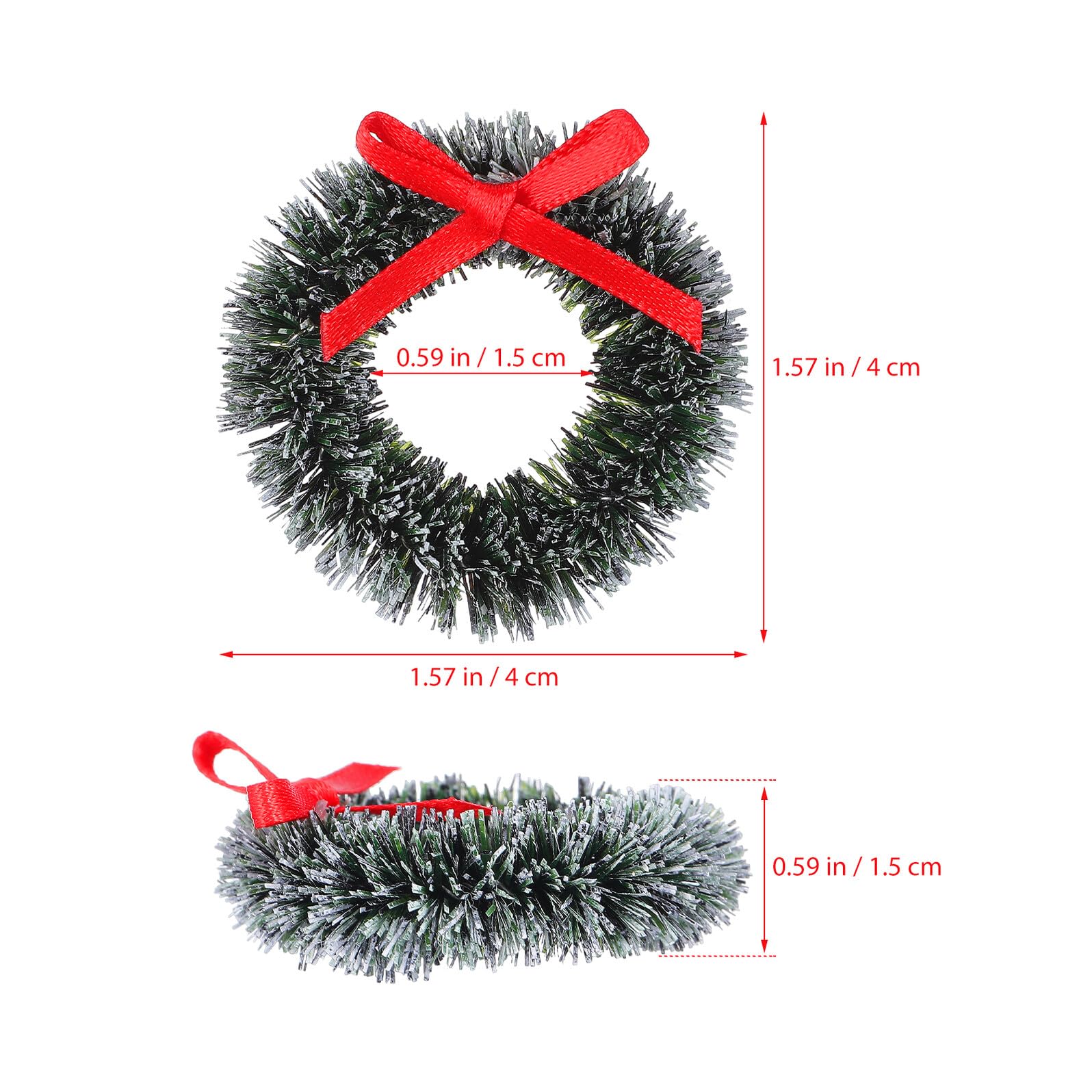 20 Piezas Guirnaldas Navideñas Mini Decorativas para Puertas y Casas de Muñecas Guirnaldas Simuladas para Decoración Navideña Festiva