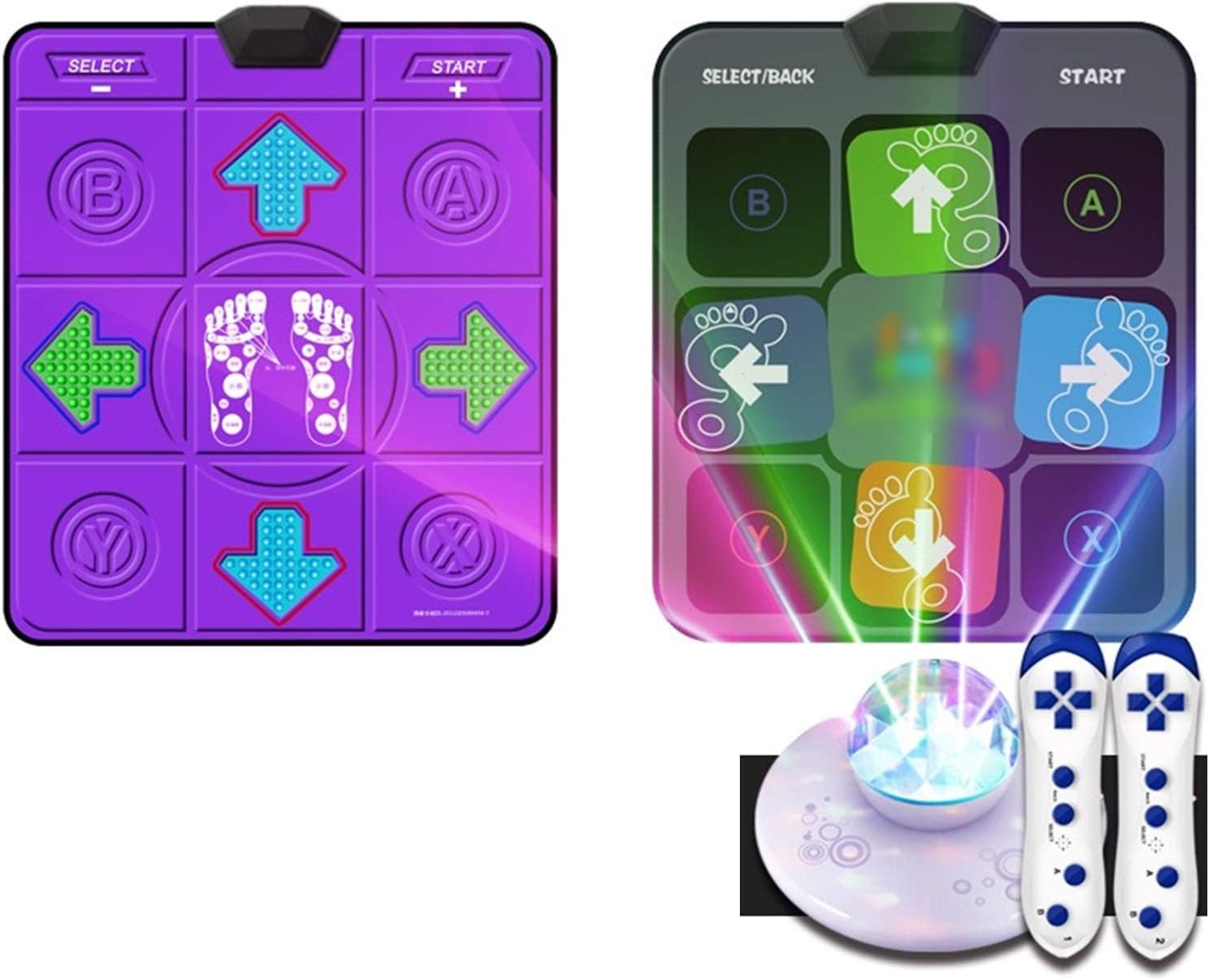 Step Dance mat Non-Slip Somatosensory Dance Machine Yoga Electronic Dance Play Mat, Dance Mat Pad Pads Dancer Step Pads (Color : D) (F)