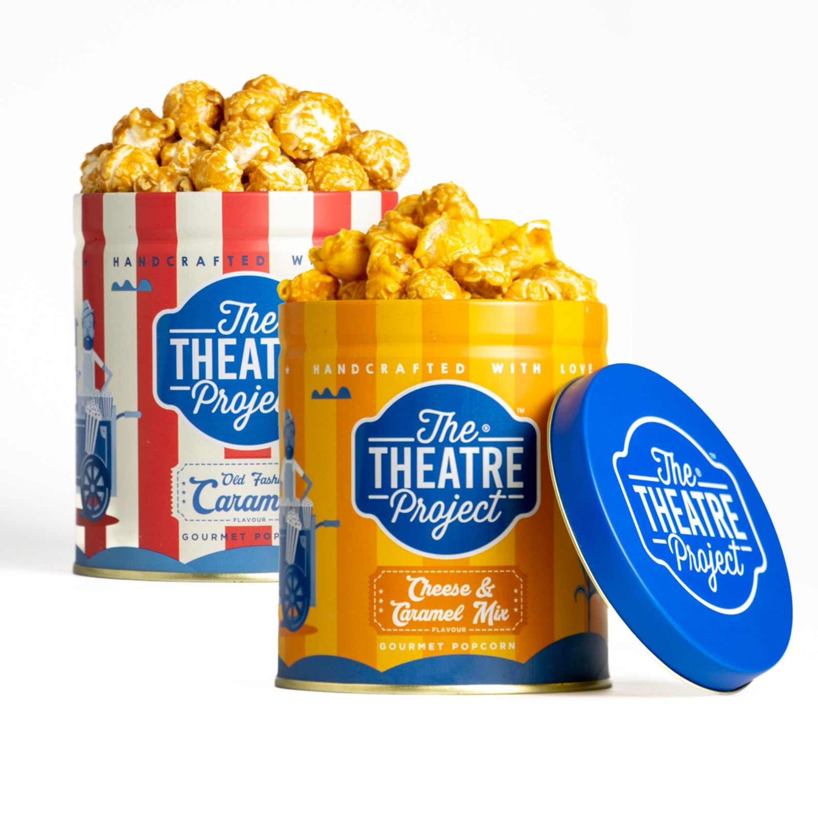 Gourmet Popcorn Cheese & Caramel Mix & Old Fashioned Mix Perfect for Movie Nights & Gatherings (Pack of 2 x 176g)