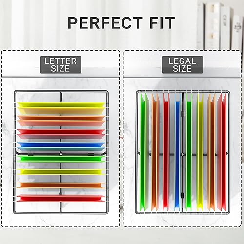 Miniatura 2 de Fun storage Marco de carpeta de archivos colgantes de tamaño legal y carta, organizador de archivos colgantes, rieles de carpetas colgantes para