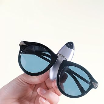 Car Glasses Clip - Multi Functional Car Sunglasses Holder, Suitable for Car Sunshades, Designed for Multi Functional Storage - Tickets, Documents, Sunglasses (Silver Gray)