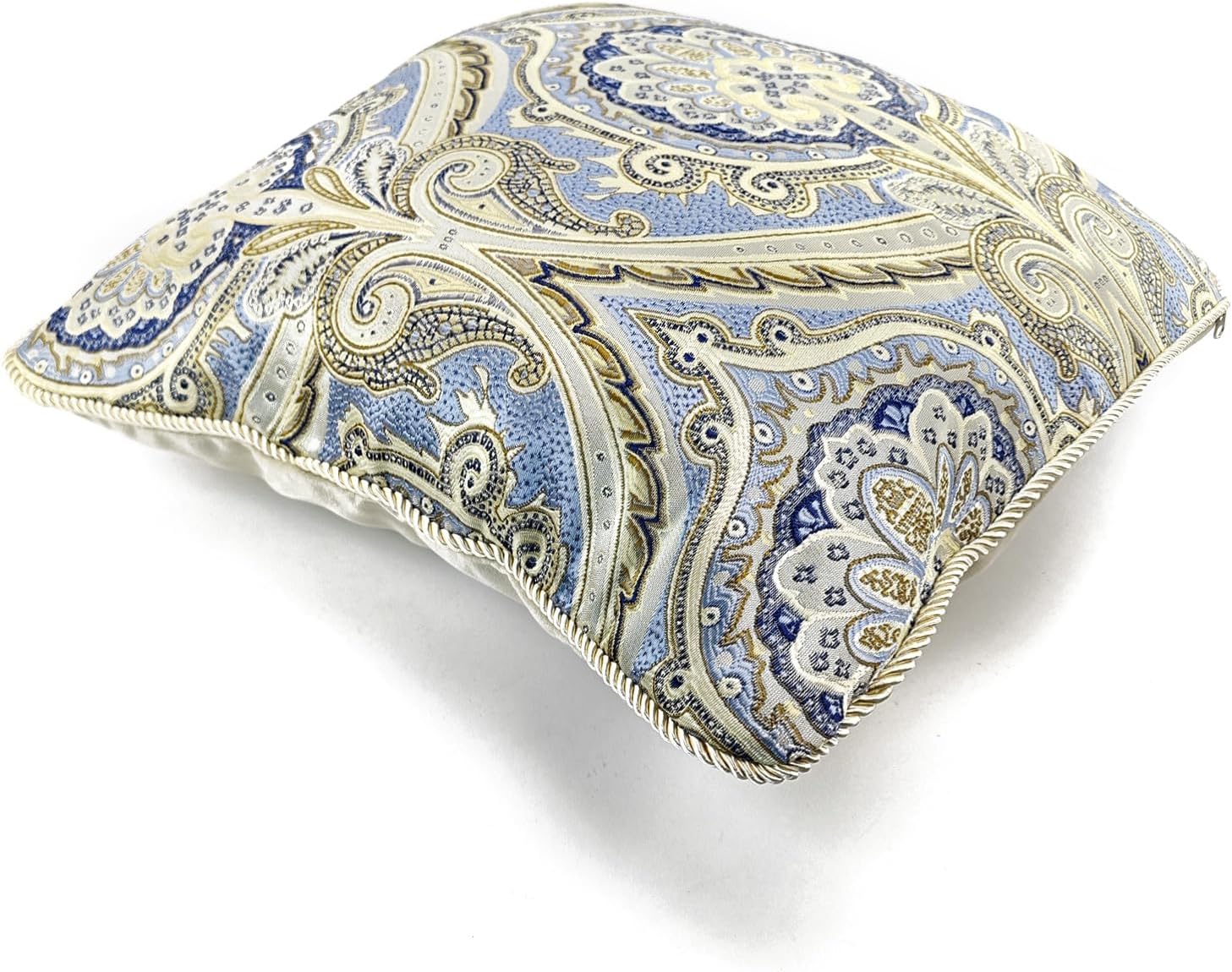 Decorative Throw Pillows Cover Gold Jacquard 18"x18"