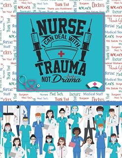 Nurse I Can Deal With Trauma Not Drama: Brain Sheets For Nurses | Patient Report Worksheets | Thank You Appreciation Nurse Week Gift Idea