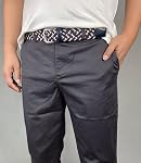Men's Braided Elastic Belt - Stretch Casual Golf Belts for Men Big and Tall