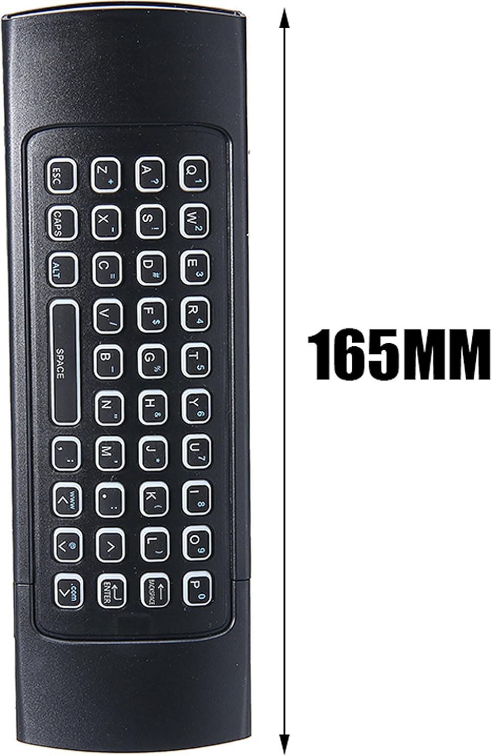 Retoo Air Mouse Remote Control with 165mm dimension indicated