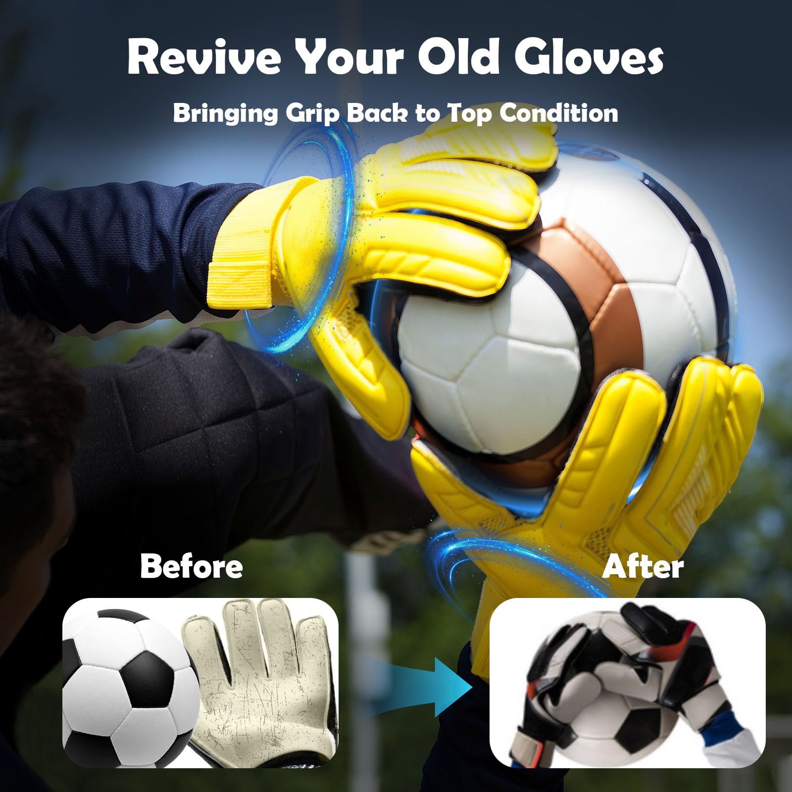 INNOVAYOU 200g Glove Tackifier Spray, Goal Keeper Gloves Tackifier, Increased Holding Power and Stickiness, Grip Training for Beginner Goal Keeper, Suitable for Football Goal Keeper Sports
