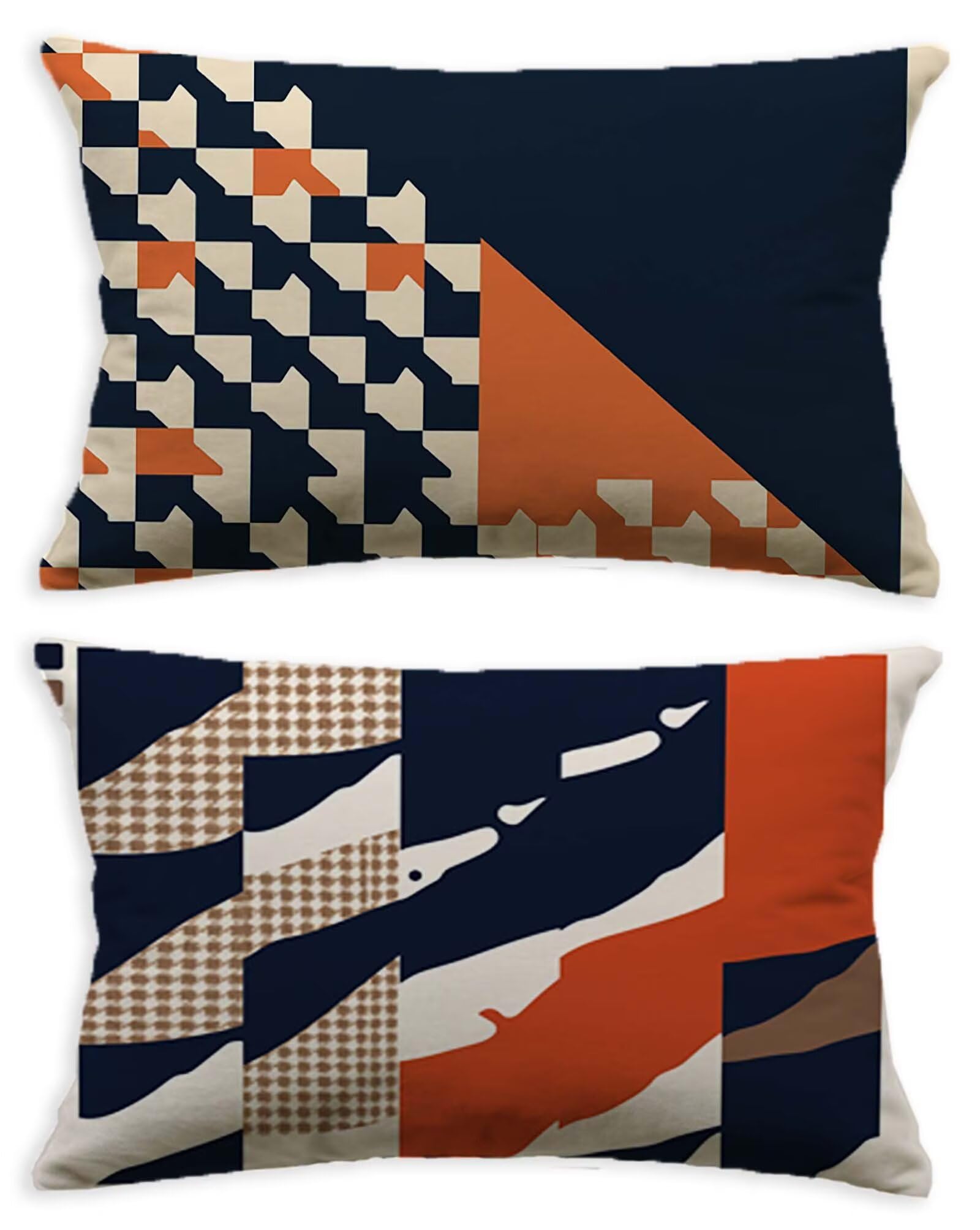 Housse de coussin 60x90 cm lot de 2 en velours imprimé O-509C