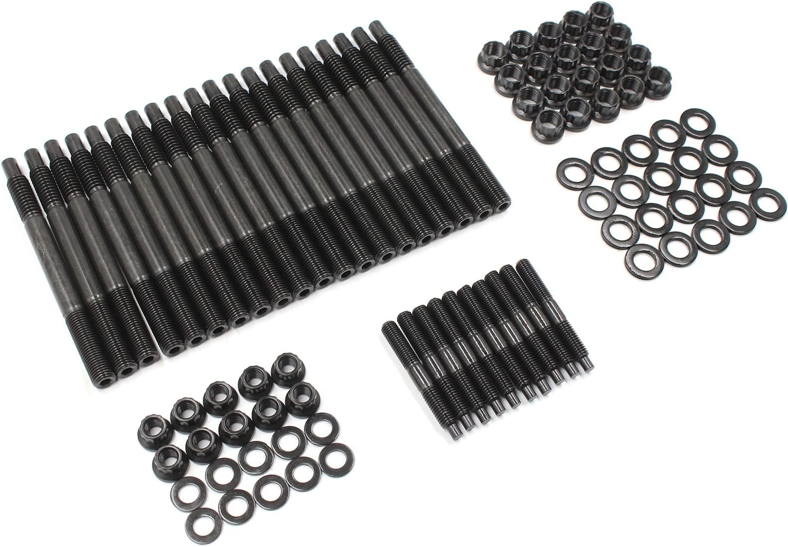 12-Point Cylinder Gasket Head Stud Bolt Kit Compatible with 2004-2019 LS1 LS3 5.3L 5.7L 6.0L Engines​ / Chevy LS1 LS6 4.8L 5.3L 6.0L # 234-4317