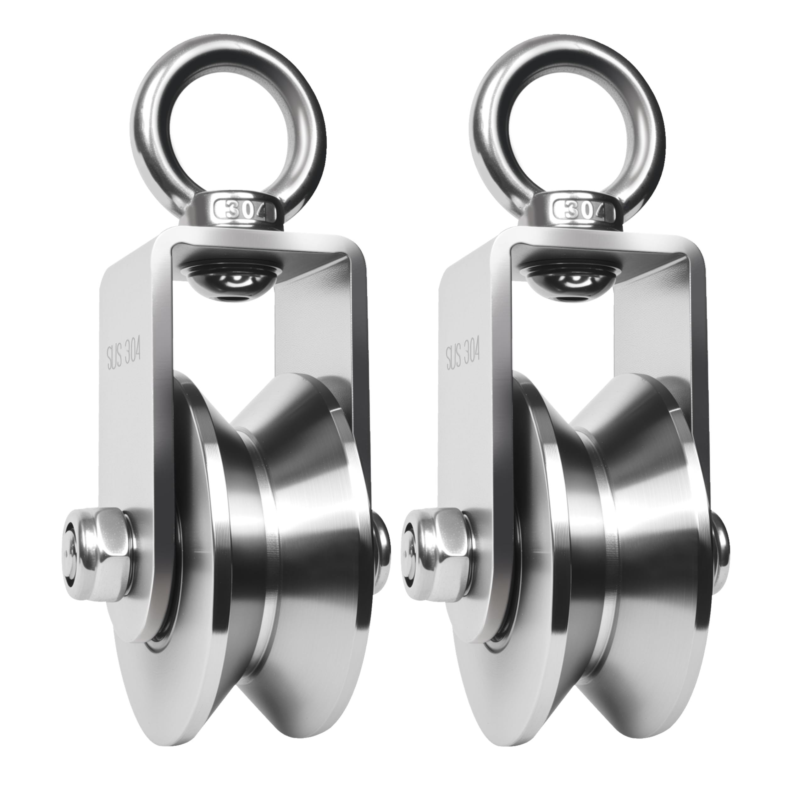 2 Pack 30mm U Groove Cable Pulley Wheel,304 Stainless Steel Swivel Pulley — Amazon image 10