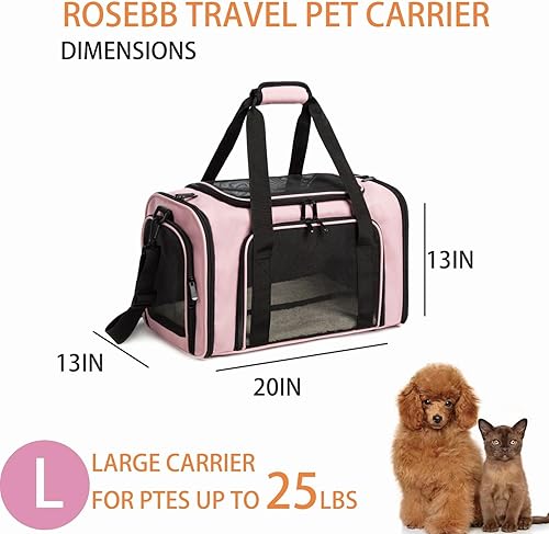 Miniatura 27 de Transportador de gatos para perros y mascotas, bolsas para gatos pequeños y medianos, perros y cachorros de 15 libras, de lado suave, aprobado por