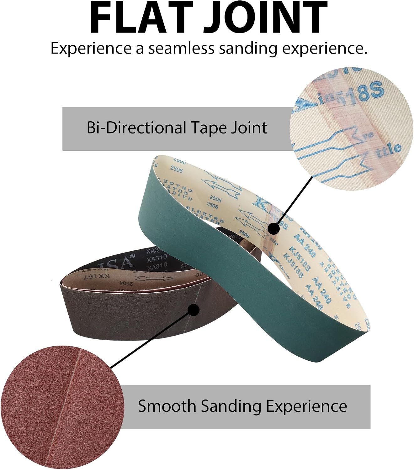 4x36 Inch Sanding Belts 8 Pack, 60-1000 Coarse to Fine Grit Assortment, Sander Paper for Metal Wood Knife Making, Fits 4x36 Belt Sander Grinder