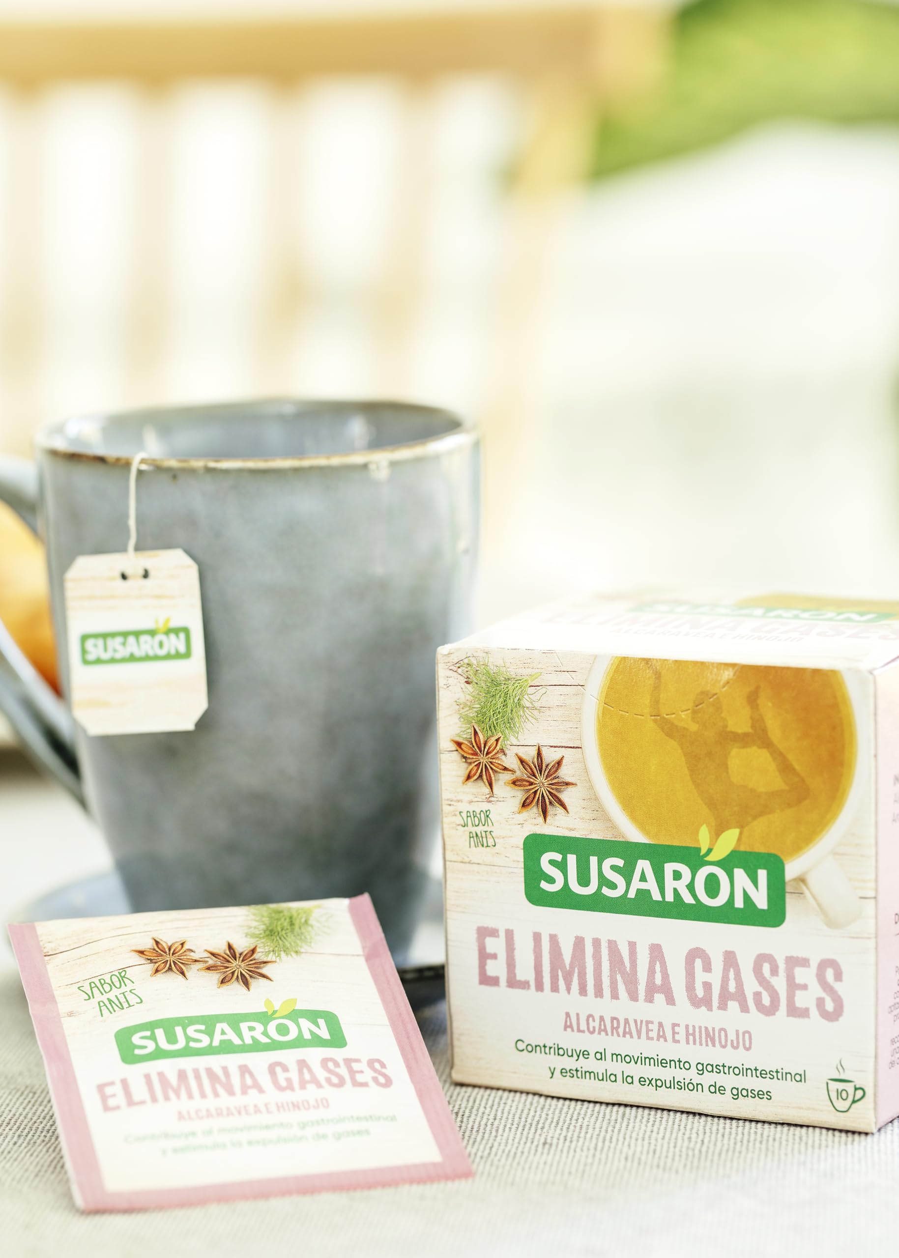 Susarón | Infusión Elimina Gases | Alcaravea e Hinojo | Sabor Anís | 20 bolsitas