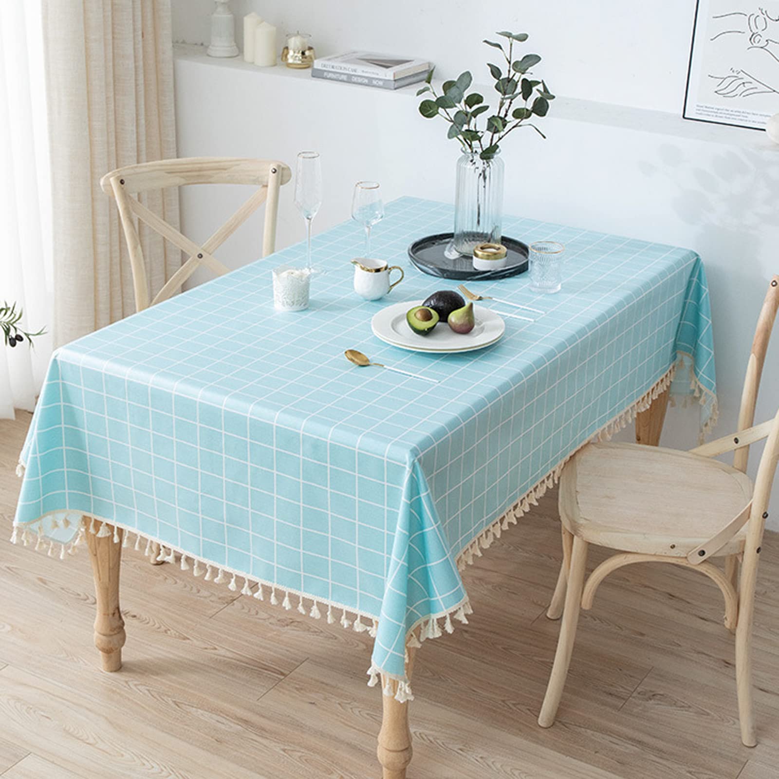 Nappe de table antitache et pliable pour repas de famille et déjeuners conviviaux