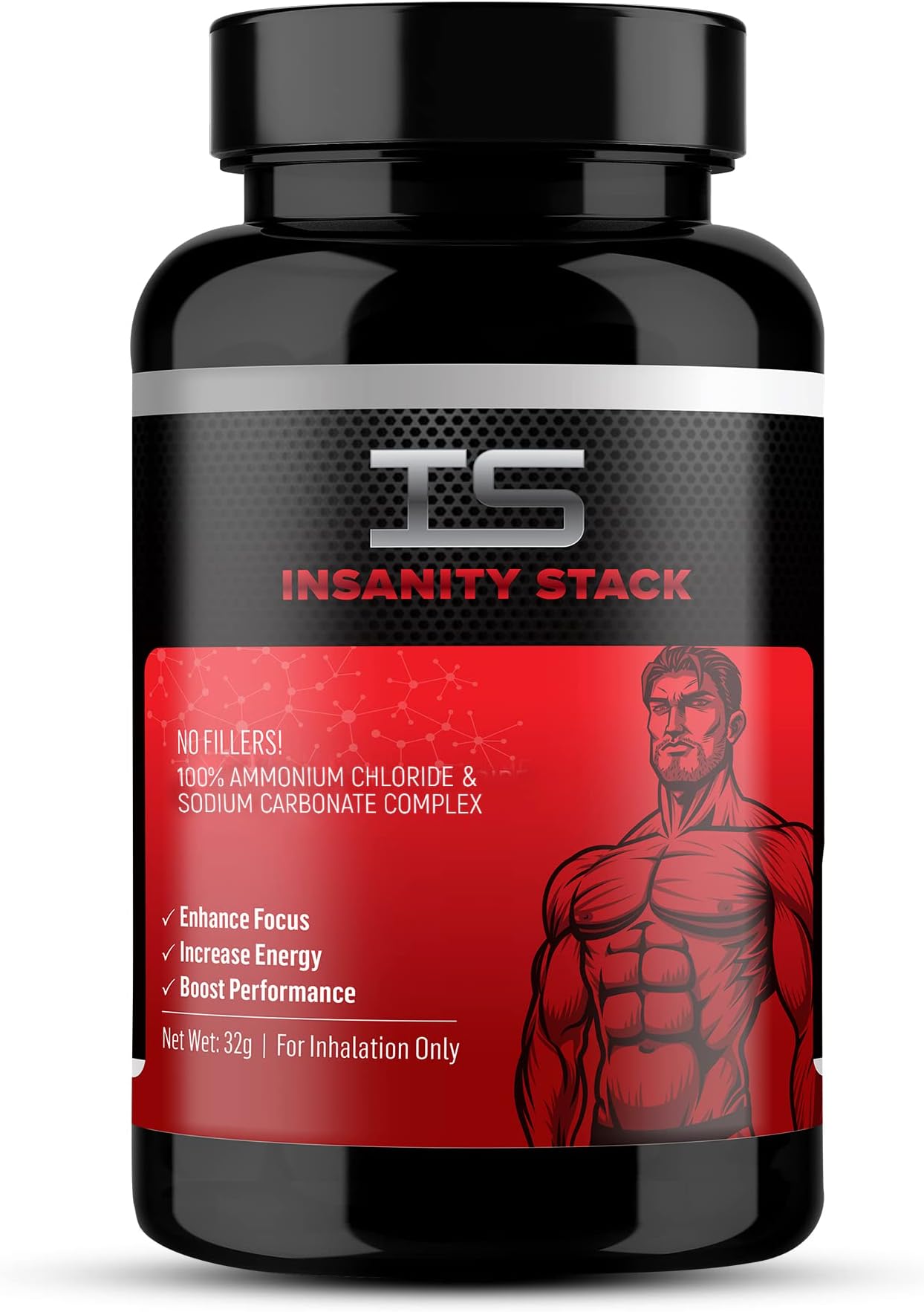 Insanity Stack Ammonia Smelling Salts for Powerlifters, Weightlifters & Athletes - Ammonia Inhalant/Smelling Ammonia