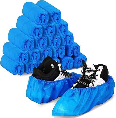Paquete de 200 100 pares de fundas desechables para zapatos, impermeables, a prueba de polvo, el tamaño se adapta a la mayoría, antideslizante,