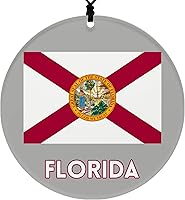 Vista 19 de Vermont Christmas Ornament - Festive Design Featuring State Flag - 2026 Hanging Acrylic Disc Decoration for Tree - Unique and Home Decor