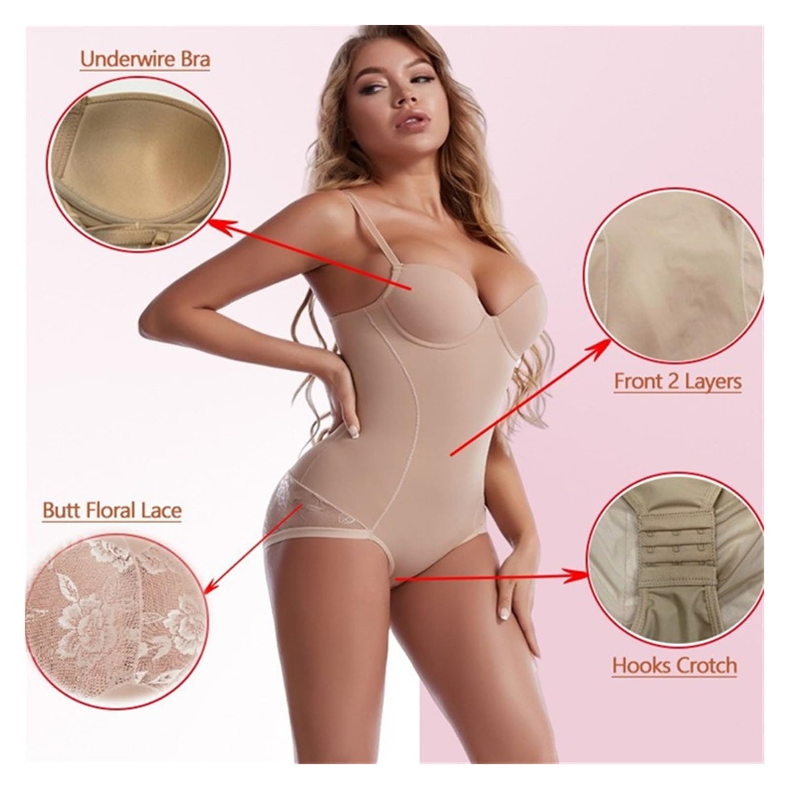 Body De Compresión para Mujer, Control De Abdomen, Body Sexy Sin Costuras, Faja Moldeadora De Cuerpo Completo..Black-Large