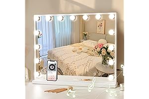 COOLJEEN Hollywood Lighted Vanity Makeup Mirror with Bluetooth