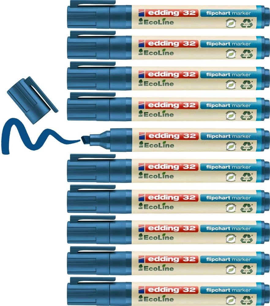 edding 22 EcoLine Permanentmarker 4er Set sortiert, Keilspitze 1-5 mm
