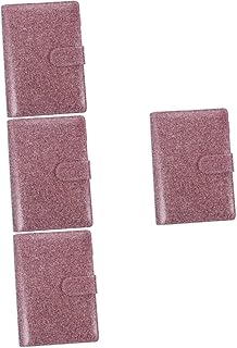 Abaodam 4 Conjuntos Manual Deco Adesivos Fichário De Couro Envelope De Couro Folha Solta Organizador De Papel Folha Solta Fichário De Orçamento Folha Solta Planejador Enchimento Dinheiro