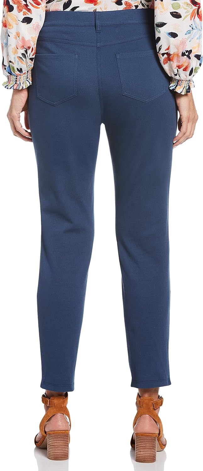 Rafaella Women's Petite Super Stretch Twill Solid Pull-on Pant