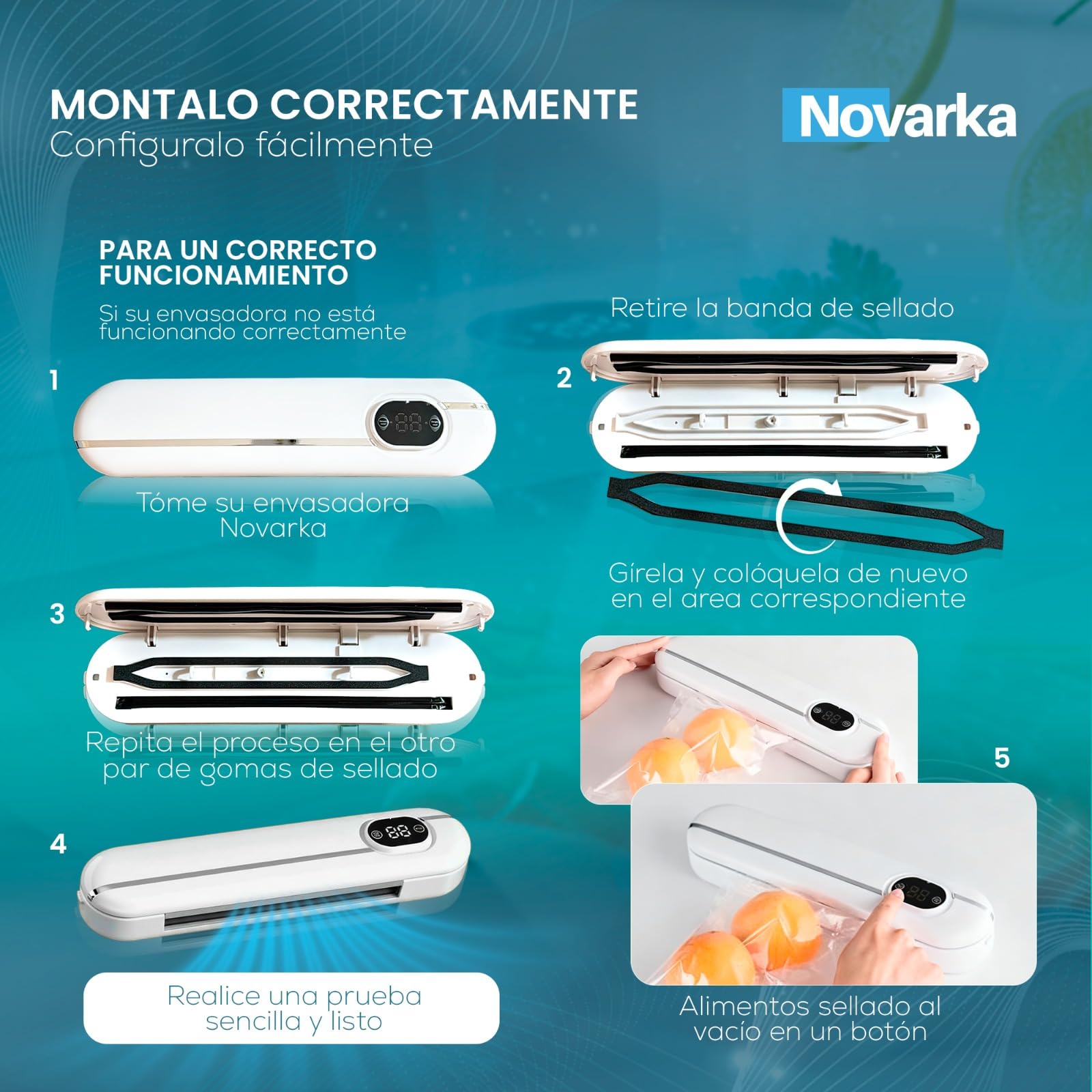 Envasadora al Vacio PORTATIL con 60 Bolsas de REGALO | Selladora al Vacío para tu Cocina | Conserva tus Alimentos | Incluye Abridor de Bolsas.