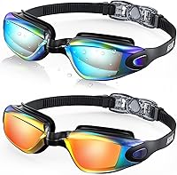 Vista 21 de Aegend - Gafas de natación, paquete de 2 gafas de natación sin filtraciones, para adultos, hombres, mujeres y jóvenes