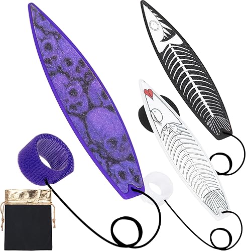 Miniatura 7 de JUNIQUTE Finger - Mini tabla de surf para niños y surfistas con llamativo diseño gráfico y bolsa de recepción (5 unidades, rojo, verde, negro,