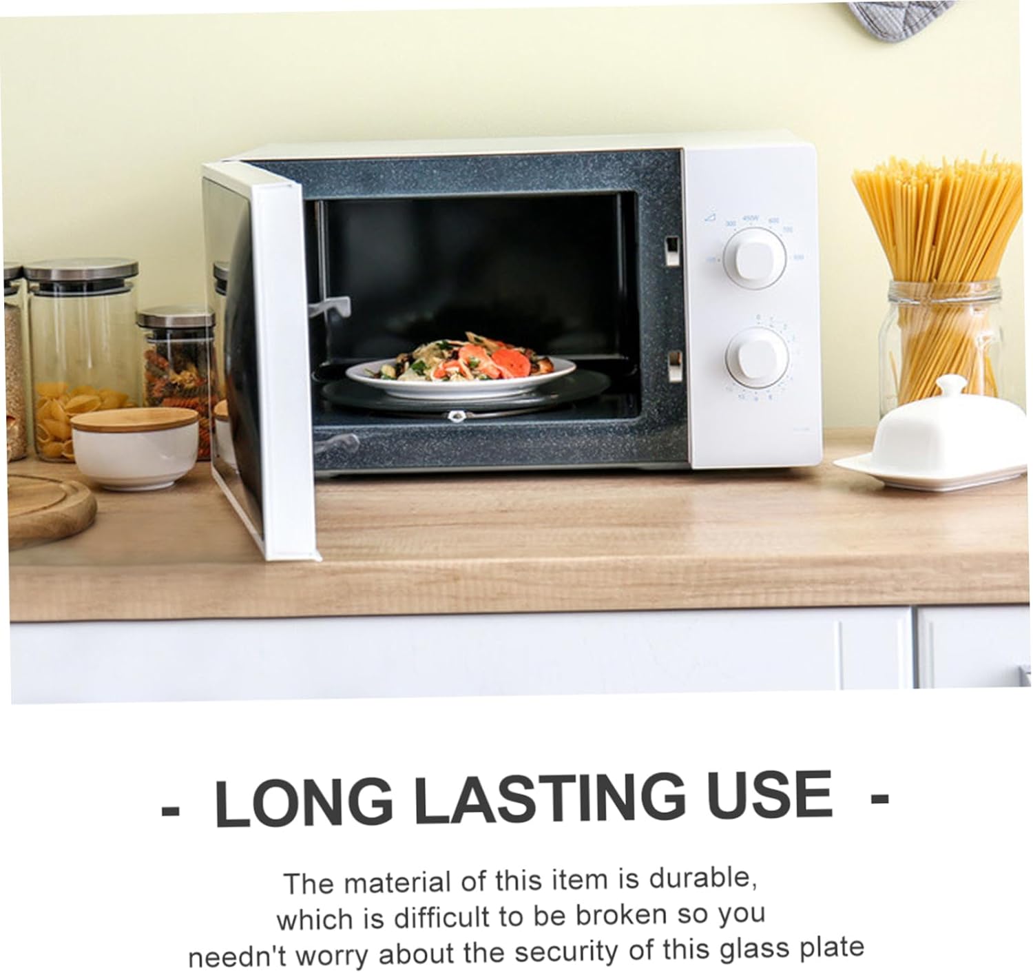 VALICLUD Microwave Glass Turntable Plate Replacement Fit Oven Glass Tray and Thick with Craftsmanship for Microwaves Easy to Clean