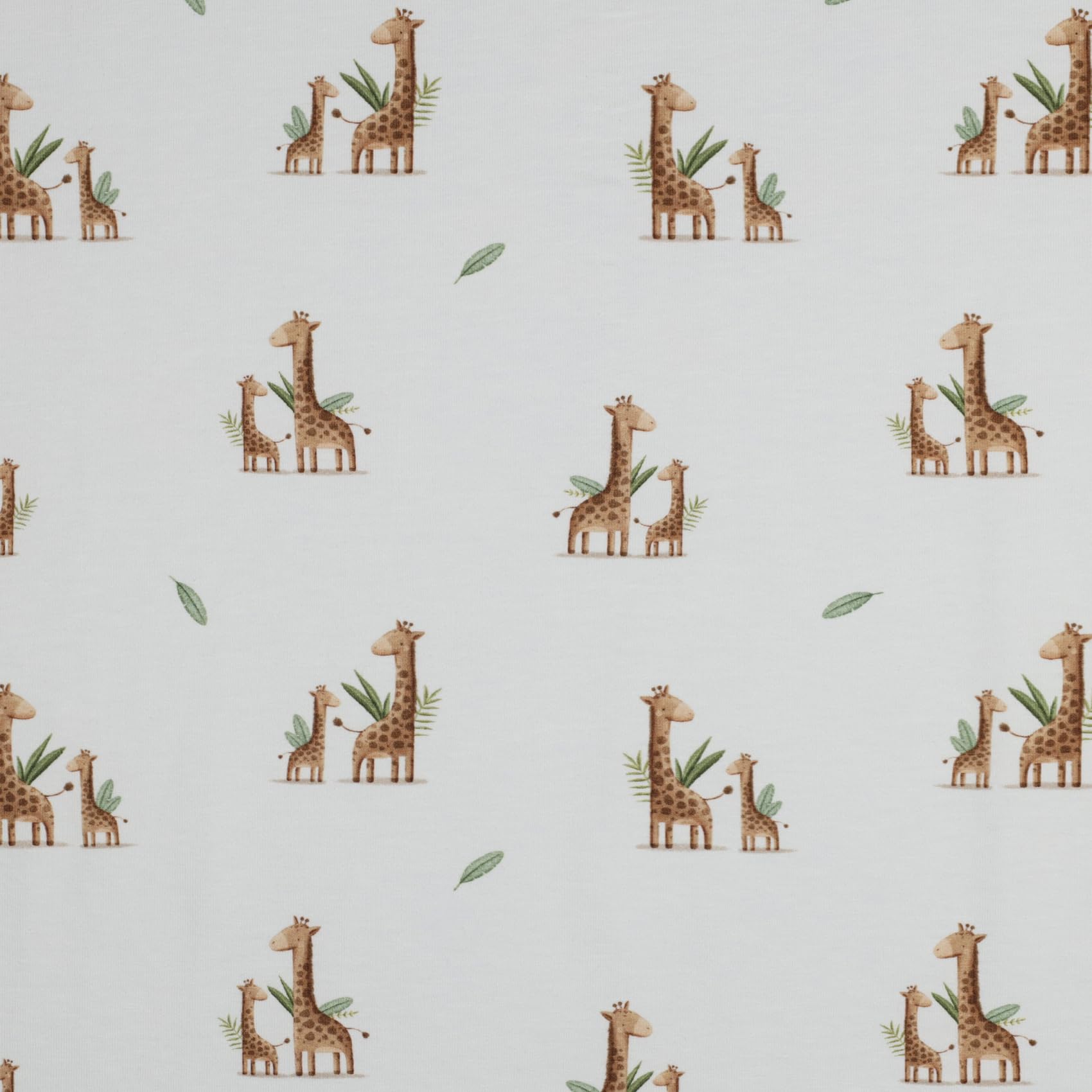 VmG-Store Jersey Fabrics Sold by the Metre for Sewing Cotton Jersey Sewing Fabric Children's Fabric 140 cm Wide III (Cute Giraffe Digital Jb032)