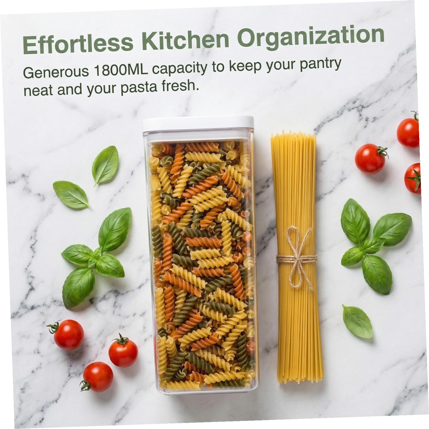 Alipis 3piezas Contenedor De Almacenamiento De Pasta Reutilizable Organizador Hermético Para Espaguetis y Alimentos Secos Para Cocina y Despensa