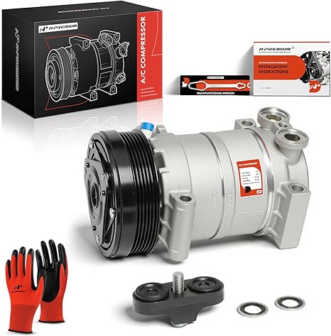 A-Premium Air Conditioner AC Compressor with Clutch Compatible with Chevrolet,
