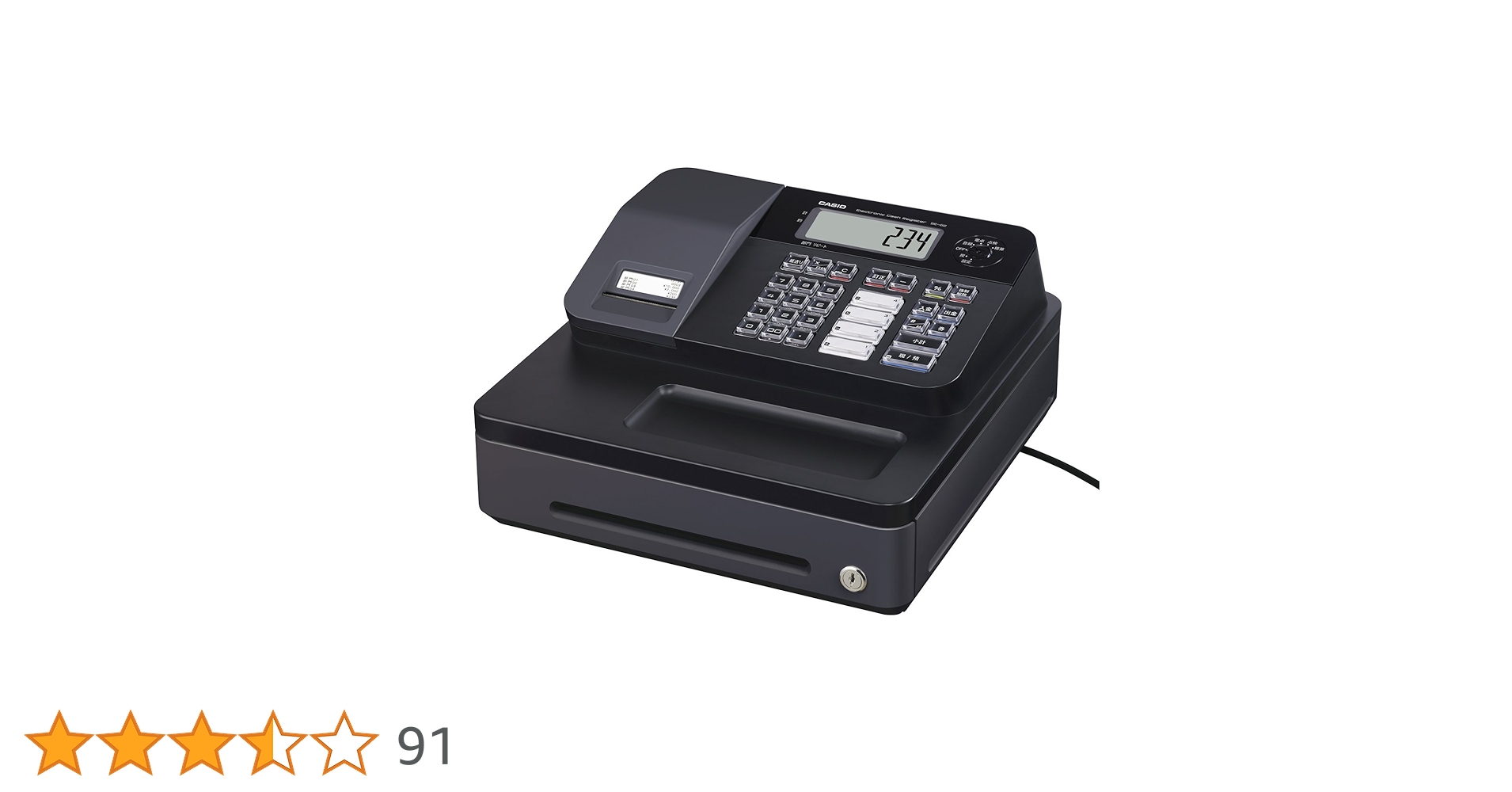 CASIO 電子レジスター SE-G2 グレー/ブラック　(中古品) Amazon | カシオ レジスター 4部門 小型ドロア SE-G2-BK