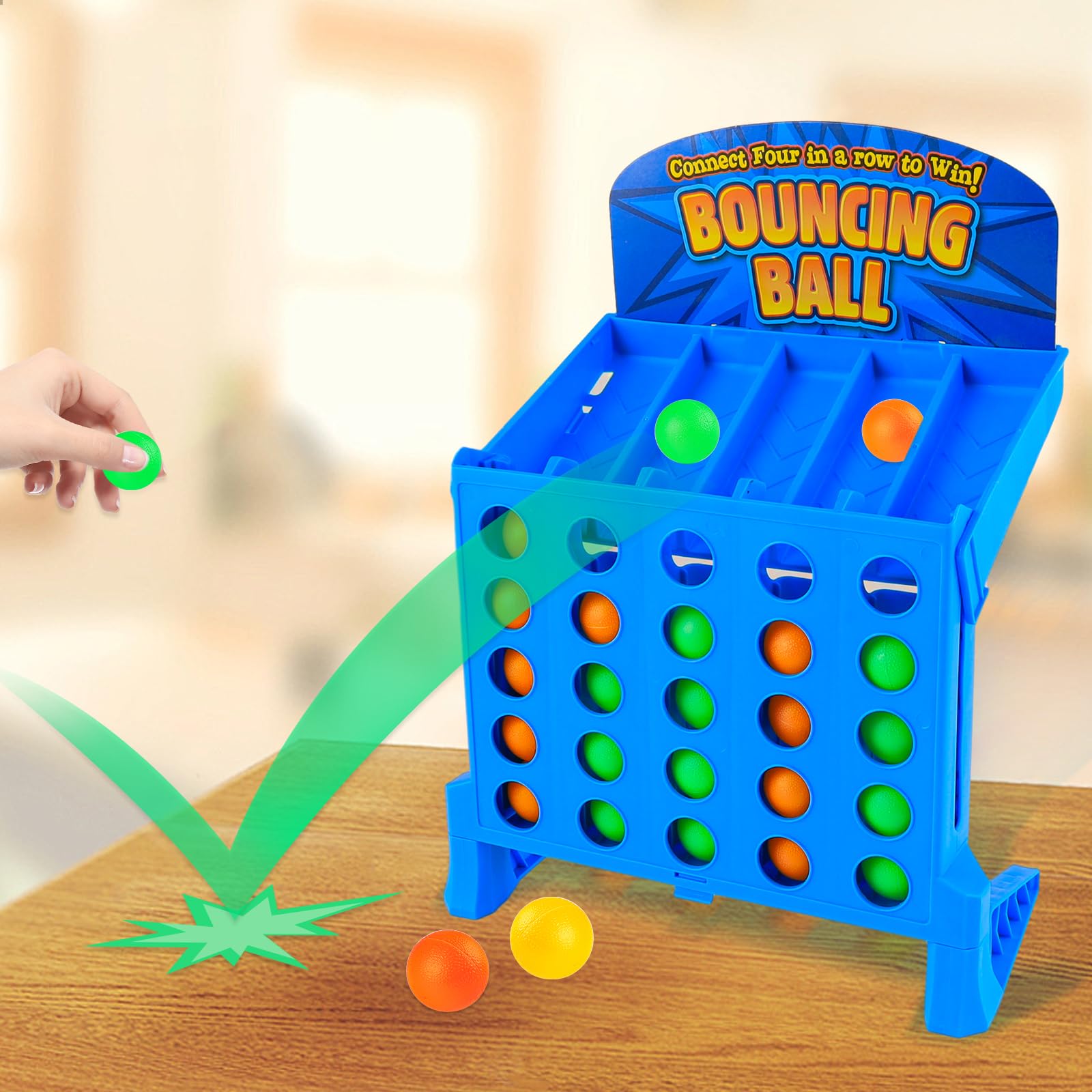 PAYFULLY Bouncing Ball Jeu de table avec 4 balles d'action gagnantes, 4 shots de tir, jeu de rebond pour enfants, adultes PAYFULLY Bouncing Ball Jeu de table avec 4 balles d'action gagnantes, 4 shots de tir, jeu de rebond pour enfants, adultes