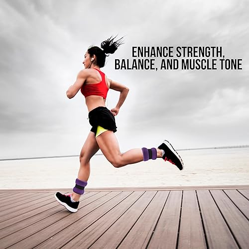 Miniatura 7 de Juego de 2 pesas de tobillo de 1.522.5 libras para entrenamiento de brazos, tobilleras, soporte de muñeca para ejercicio, pilates, accesorios de