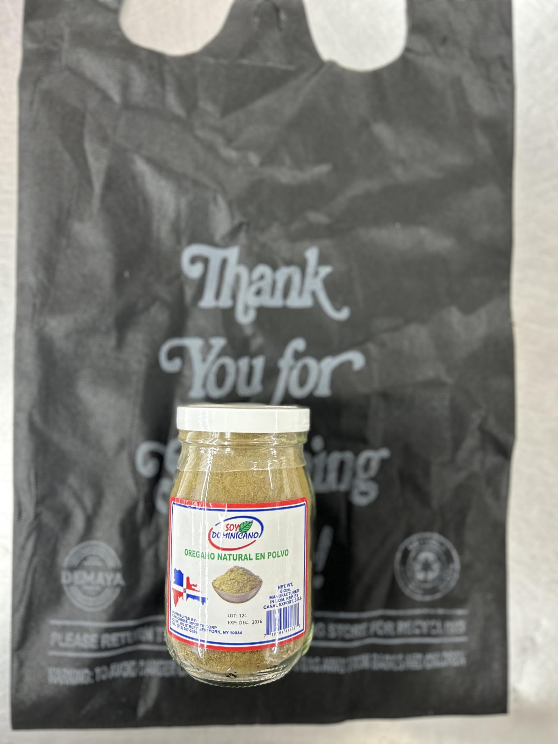 Soy Dominicano Oregano natural en polvo 6oz with Free DEMAYA Reuseable Bags