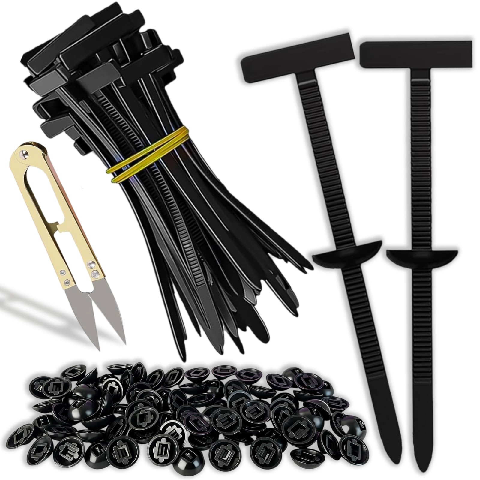 Nylon Universal Cable Tie Buckle Heavy Duty Self-locking Zip Tie Holders I.196214868 Nylon Universal Cable Tie Buckle Heavy Duty Self-locking Zip Tie Holders I.196214868