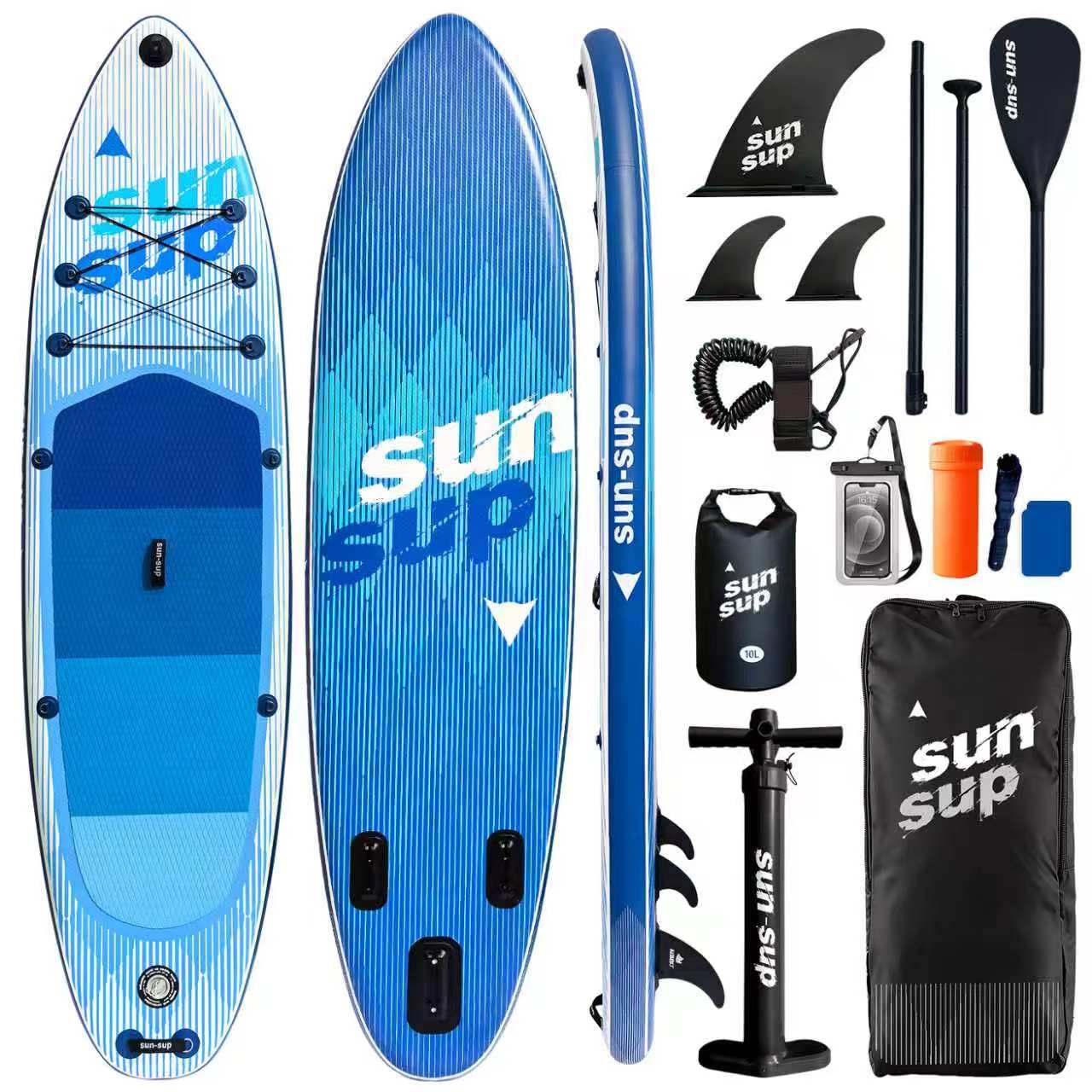 SUN-SUP Inflatable Stand Up Paddle Board,Wide SUP for All Skill Levels