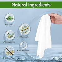 Vista 5 de YAKAMOZ Toallitas corporales grandes para baño de adultos, toallitas corporales envueltas individualmente para mujeres, hombres y ancianos, paños
