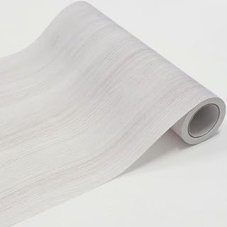 かべがみ革命 マスキングテープ 幅広 リメイクシート 壁紙シール 撥水 Peel and Stick Masking-Tape 木目 アイボリー ー 日本製 (ST016 ピュアウッド/ミルク, 幅23cm×5m巻)