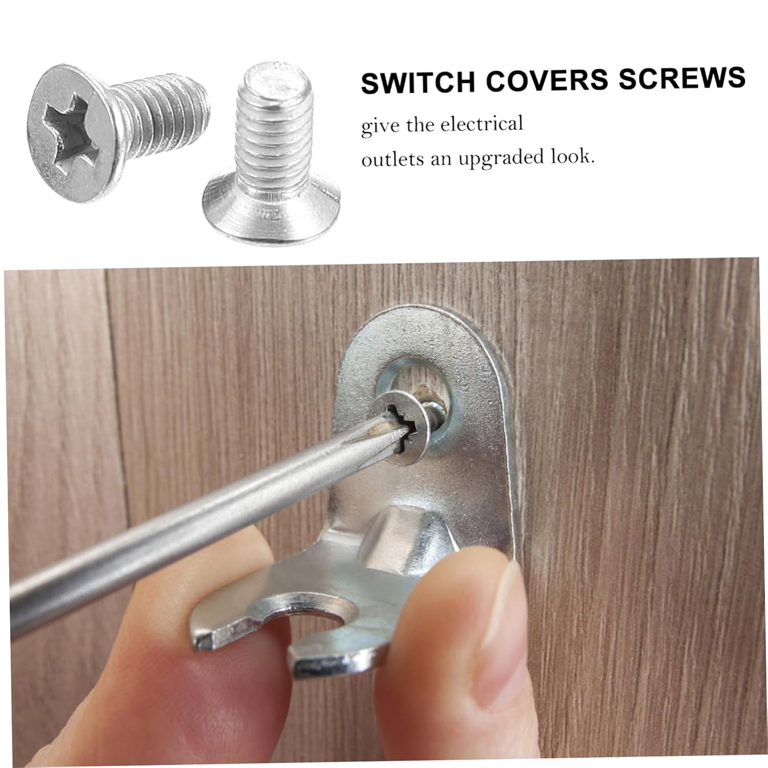 Uonlytech 600 Pcs Wall Plate Screws Countersunk Cross Recessed Head Outlet Cover Replacement Screws for Home DIY Repair and Electrical Wall Plates