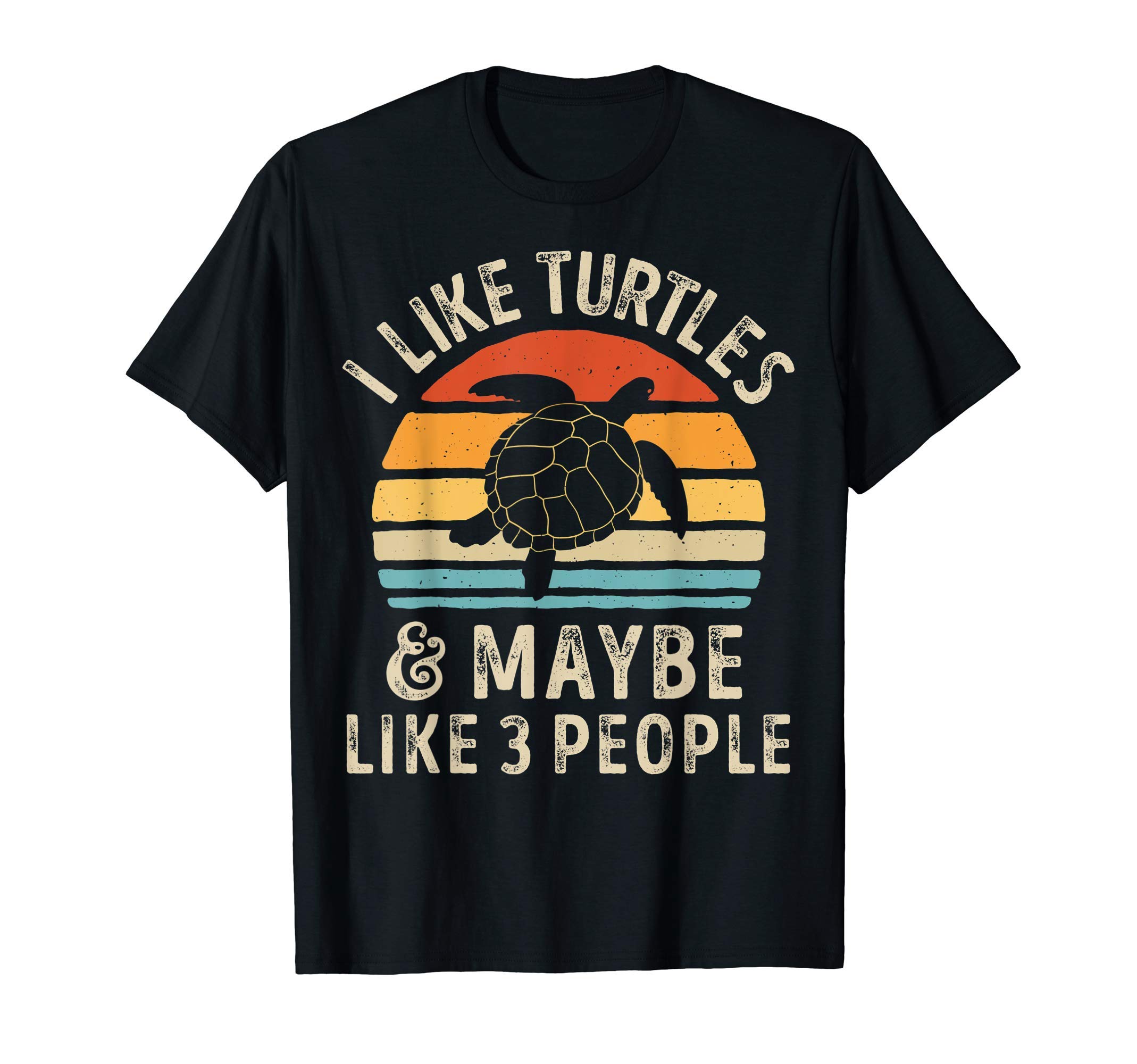 Turtle Squad CoI Like Turtles and Maybe 3 People Turtle Reptile Lover Retro T-ShirtOEKO-TEX STANDARD 100