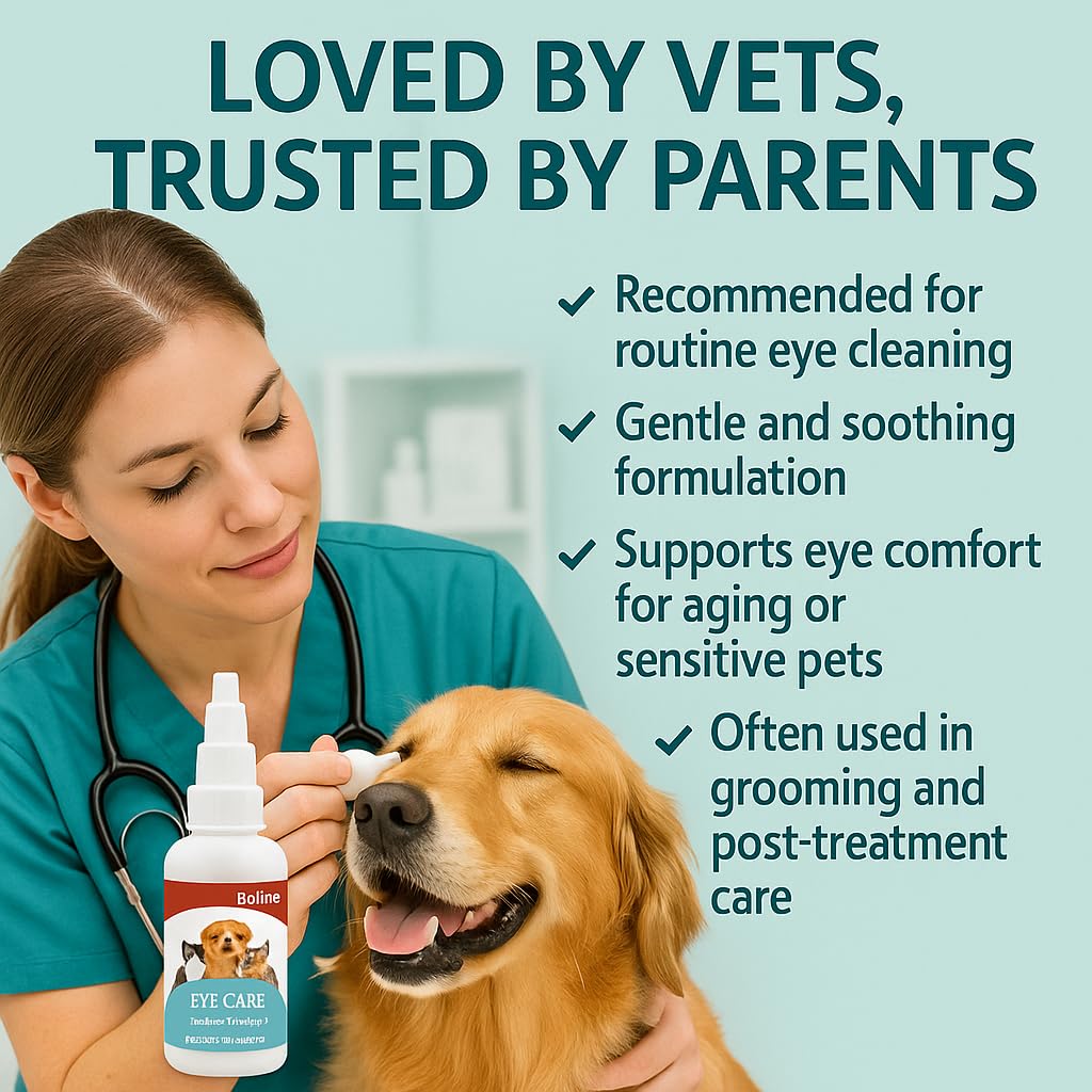 Eye care drops for dogs, cats and small pets - tear stain remover | Daily Eye Clean Solutions | Gentle pet eye balm for redness, burning and discharge. Puppies, Kittens, Rabbits Secure for 50ml Eye care drops for dogs, cats and small pets - tear stain remover | Daily Eye Clean Solutions | Gentle pet eye balm for redness, burning and discharge. Puppies, Kittens, Rabbits Secure for 50ml