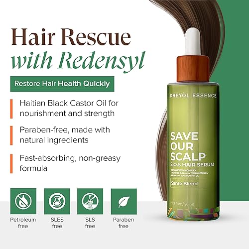 Miniatura 2 de Kreyol Essence - Save Our Scalp Serum (S.O.S Serum) - Redensyl + aceite de ricino negro haitiano, cabello de aspecto más completo, aceite de ricino