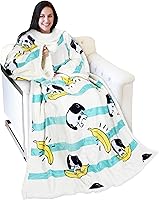 Vista 13 de Catalonia Manta Sherpa Vestible con Estampado de Gatos y Perros con Mangas y Brazos, Cómoda Manta Envolvente de TV con Mangas, Manta Grande