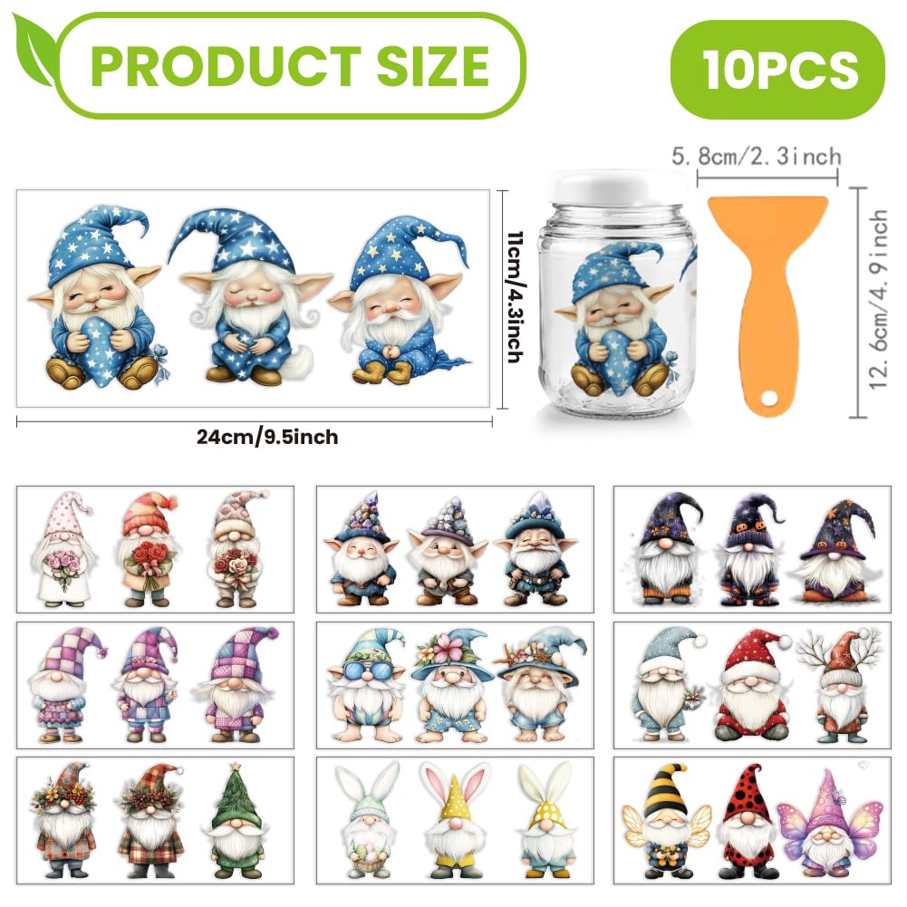 arricraft 10 Pcs Dreamful Gnome Theme Cup Printing UV Transfer Papers - Image 2