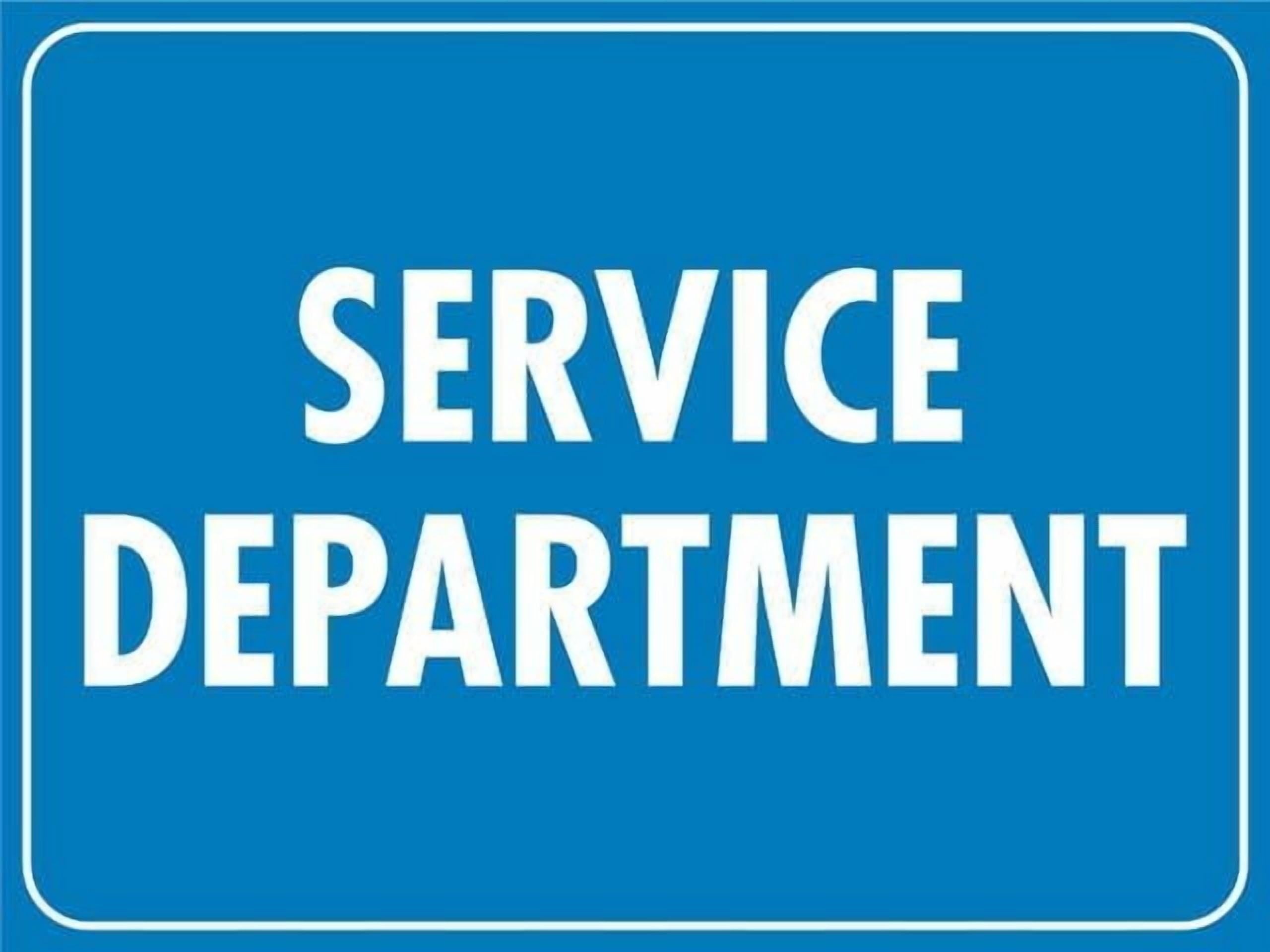 (2-Pack) Metal Tin Sign Service Department Sign Restriction Alert Attention Caution Warning Notice 8"X12" Sign Plate