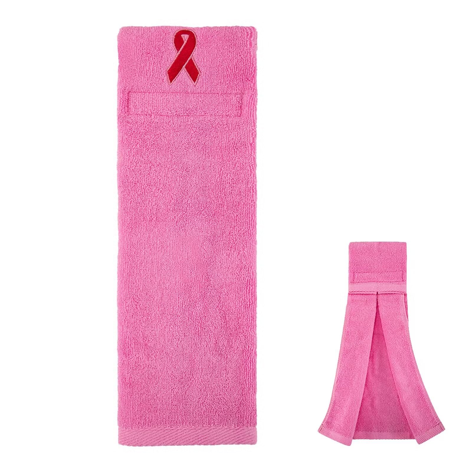 Serviette de football rose ruban rose pour porter l'espoir Believe Hope