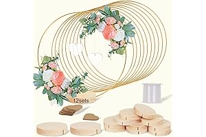 Gorgeous and Affordable Wedding Table Centerpieces: GUDELAK 12 Set Floral Hoops